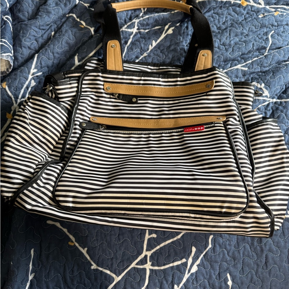 Skip hop Striped Tote Bag Diaper Bag